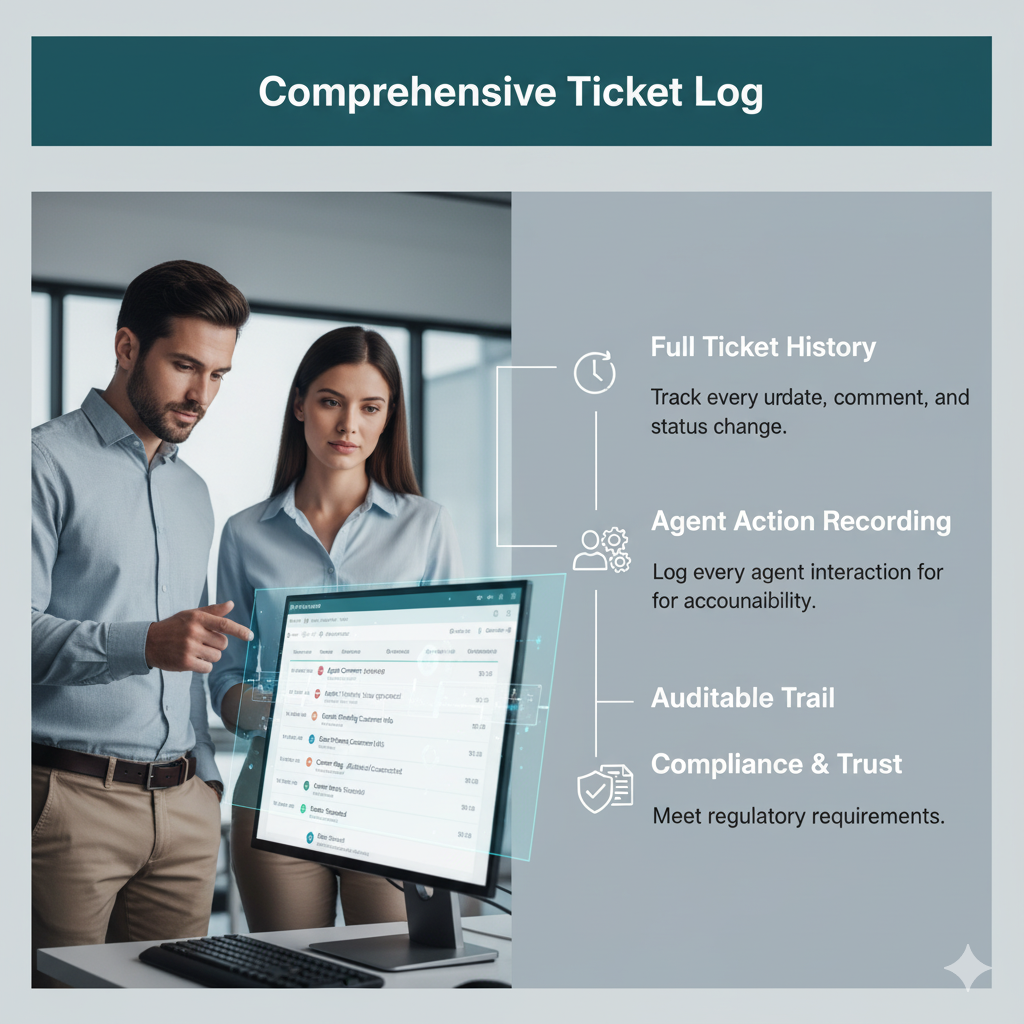 Comprehensive Ticket Log in Helpdesk Software