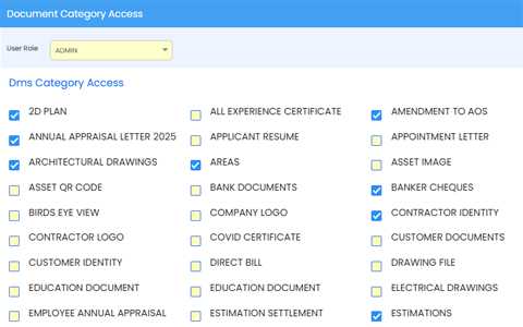 Document Management Role-Based Access Control