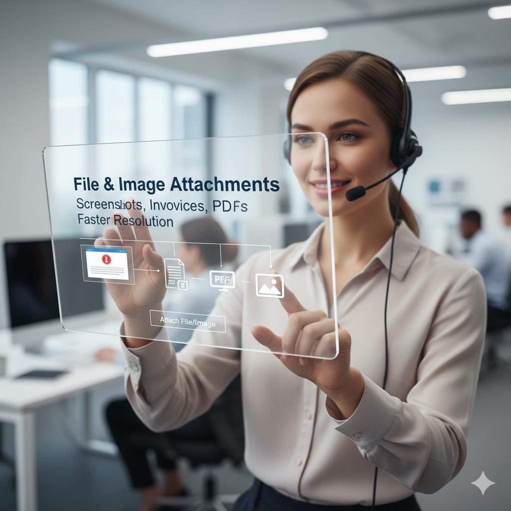 File and Image Attachments in Helpdesk Software